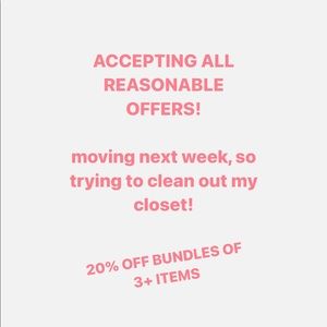 MAKE AN OFFER! 20% OFF BUNDLES 3+